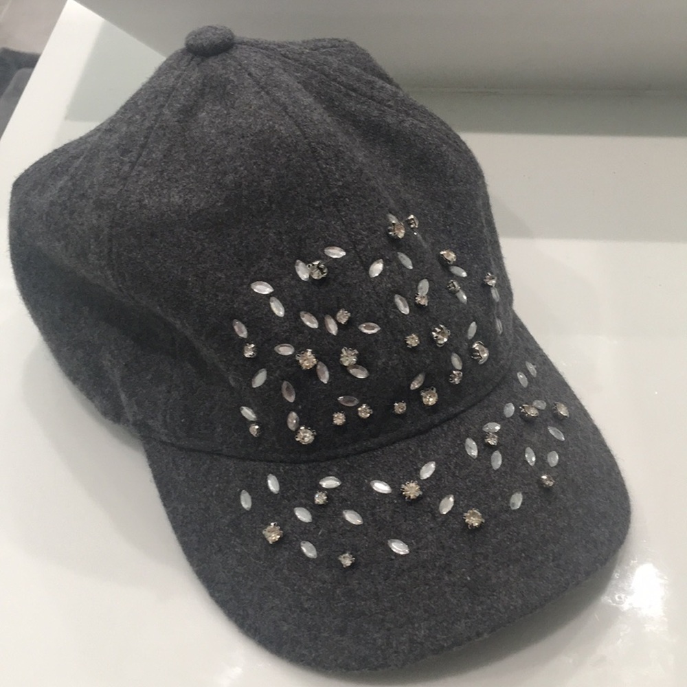 Fleece rhinestone cap